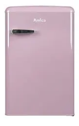 Produktbild: Amica KS 15616 P Retro Kühlschrank mit Gefrierfach / Cupcake Pink / 88cm (H) x 55cm (B) x 62cm (T) / Retro-Design