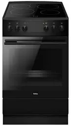 Produktbild: Amica SHC 11509 SM Standherd/Glaskeramikkochfeld und Elektro-Backofen / 50cm / Schwarz-matt/freistehend/mit Eco-Funktion, Ober-/Unterhitze uvm.
