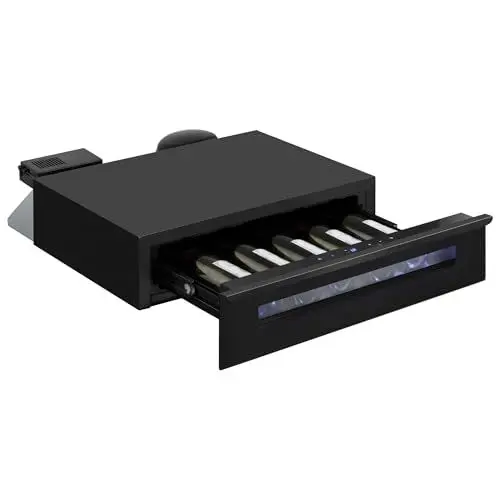 Produktbild: Amica WK 341 400 S Einbau-Weintemperierschublade, Energieeffizienzklasse G, Anzahl Bordeauxflaschen (0,75 l): 5