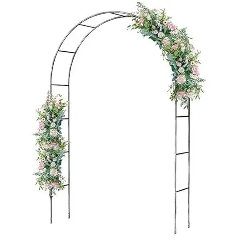 Produktbild: Rosenbogen Gartenbogen, Stabil Gartenbogen Aus Edelstahl, Stabil Metall Torbogen für Verschiedene Kletterpflanzen Und Rosen Romantischer Rankenbogen, Wetterfest Pflanzen Rankhilfe(1.5x2.4m)