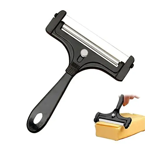 Produktbild: Amindz Cheese Slicer, Hard Cheese Slicer, Stainless Steel Cheese Slicer,cheese cutter with adjustable wire, Smallterm Cheese slicer Soft and Thick Cheese for Kitchen Cooking