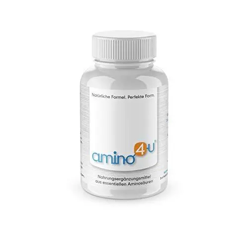 Produktbild: amino4u Aminosäuren Komplex - Mit 8 essentiellen Aminos (EAA & BCAA) im optimalen Verhältnis - Jeweils 1g essentiellen Aminosäuren - Vegan, ohne Zusätze und aus Deutschland - 120 Tabletten 1
