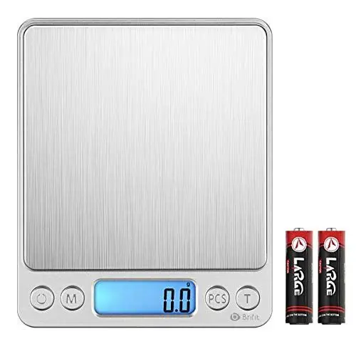 Produktbild: AMIR Küchenwaage, 3kg x 0,1g Digitalwaage Küchenwaage, Hohe Präzision Briefwaage mit Tara-Funktion, Stückzählung Funktion, Haushaltswaage ideal für Messen von Weihnachten backen Zutaten, Briefmarken..