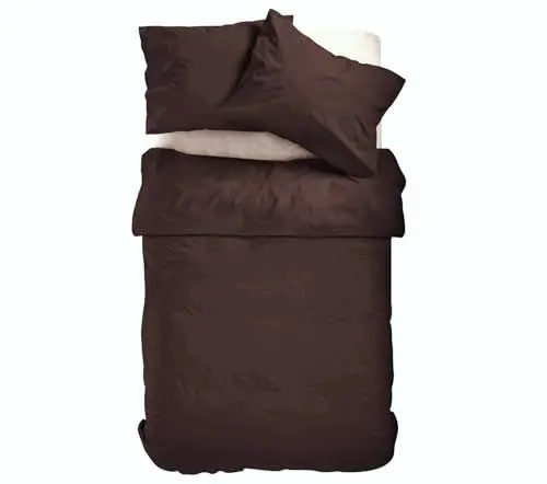 Produktbild: Amolavet Sommer Bettwäsche 155x220 2teilig Set Braun aus Gebürstetem Mikrofaser Sommerbettwäsche 155x220 Bettbezug 155 X 220 + Kissenbezüg 80x80 Mit Reißverschluss für Einzelbett