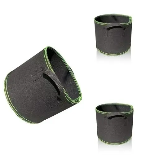 Produktbild: AMONENZ 3 Stück Pflanzsäcke, Stoff Blumentopf, 14 Liter Tomaten Kübel, Wiederverwendbar Pflanzensack mit Griff, für Pflanzen, Gemüse, Blumen, Erdbeeren
