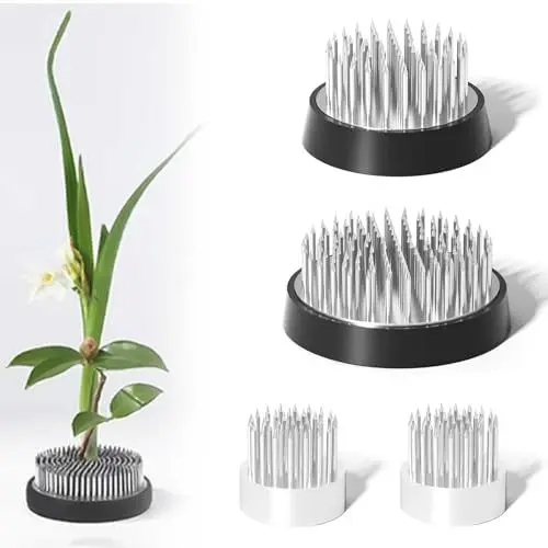 Produktbild: AMONENZ 4 Stück Steckigel Blumen, Rund Blumen Frosch Edelstahl, 3 Größen Ikebana Blumenhalter, Blumenarrangement Werkzeug für Haus, Garten, Hotel