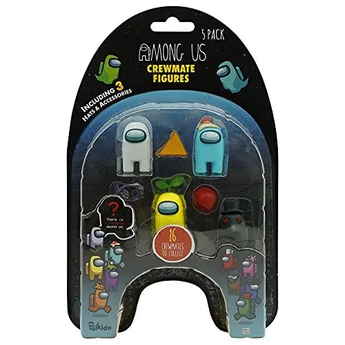 Produktbild: Among Us Crewmate Figuren AU2040-H, Offizieller Merchandise-Artikel, perfekte Sammelfigur, Geschenk, Spiel-Fan (Weiß-Hellblau)