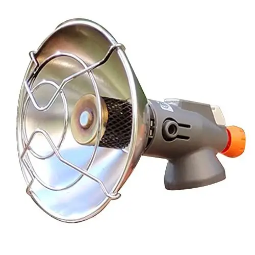 Produktbild: AMONIDA Piezo-Zündgasheizung, Campingheizung, Edelstahl, ABS und Aluminium, Rostfrei, Sicher Zum Angeln