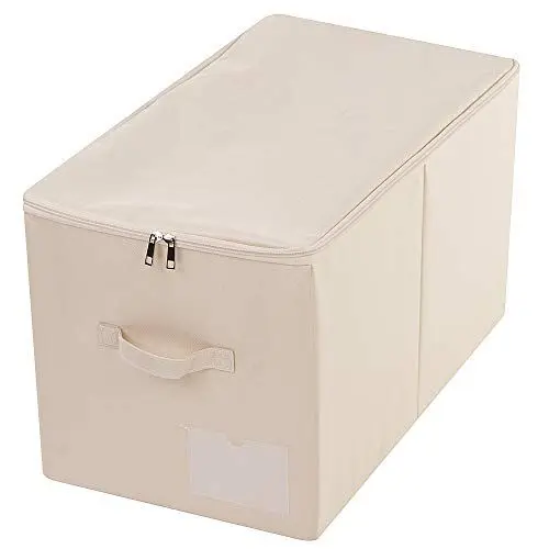 Produktbild: Amonsen 56 (L) X 32 (B) X 33 (H) cm, Großer Schrank mit Deckel, Faltbare Kleiderschrank-Aufbewahrungsboxen, Beige