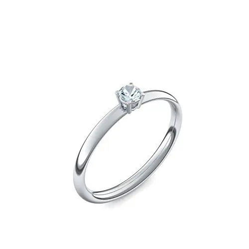 Produktbild: Platin Ring Aquamarin 950 + inkl. Luxusetui + Aquamarin Ring Platin Aquamarinring Platin (Platin 950) - Concinnity Amoonic Schmuck Größe 56 (17.8) AM161 PL950AQFA56