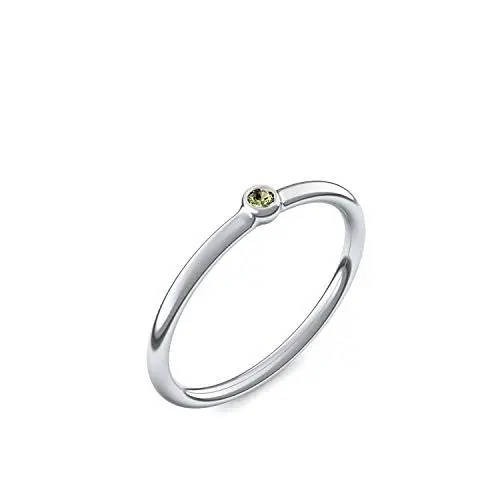 Produktbild: Platin Ring Peridot 950 + inkl. Luxusetui + Peridot Ring Platin Peridotring Platin (Platin 950) - Slick one Amoonic Schmuck Größe 50 (15.9) KA11 PL950PEFA50