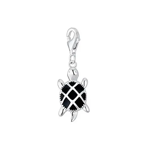 Produktbild: Amor Charm 925 Sterling Silber Damen Anhänger, 3,1 cm, Silber, Schildkröte, Kommt in Schmuck Geschenk Box, 2023168