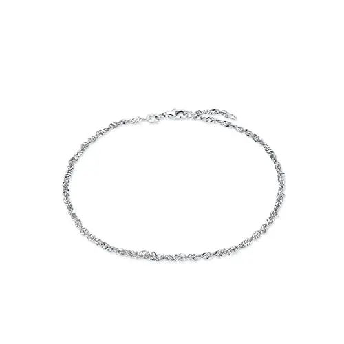 Produktbild: Amor Fußkette 925 Sterling Silber Damen Sommerschmuck, 25 cm, Silber, Kommt in Schmuck Geschenk Box, 9557943