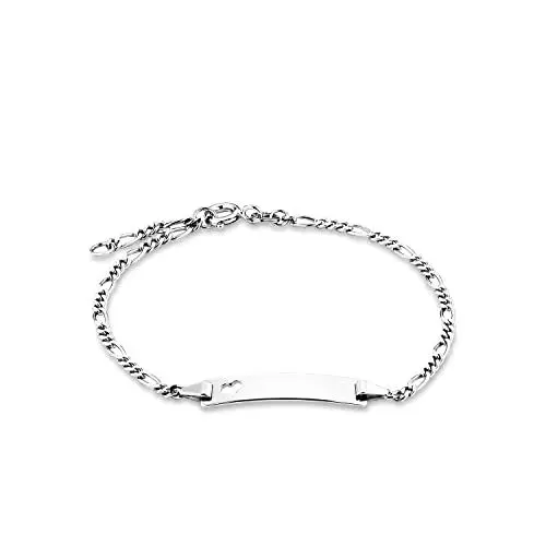 Produktbild: Amor Identarmband 925 Sterling Silber Damen Armschmuck, 16+2 cm, Silber, Kommt in Schmuck Geschenk Box, 2016493