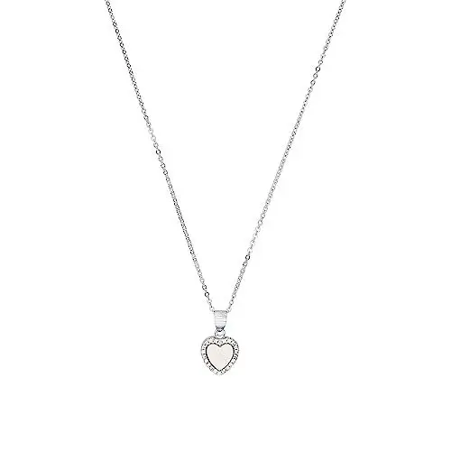 Produktbild: Amor Kette mit Anhänger 925 Sterling Silber Damen Halsschmuck, mit Zirkonia synth., 42 cm, Silber, Herz, Kommt in Schmuck Geschenk Box, 2026057