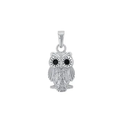 Produktbild: Amor Motivanhänger 925 Sterling Silber Damen Anhänger, mit Zirkonia synth., 2 cm, Silber, Eule, Kommt in Schmuck Geschenk Box, 2023024