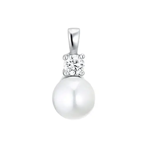 Produktbild: Amor Motivanhänger 925 Sterling Silber Damen Anhänger, mit Zirkonia synth., mit Wachsperle, 1,7 cm, Silber, Kommt in Schmuck Geschenk Box, 2023210