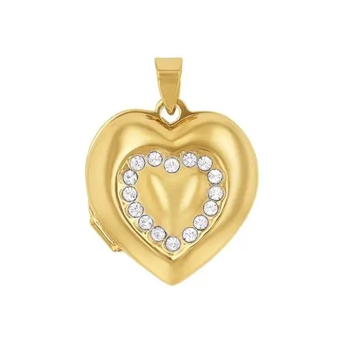 Produktbild: Amor Motivanhänger Damen Anhänger, mit Zirkonia synth, Gold, Herz, Kommt in Schmuck Geschenk Box, 2013567