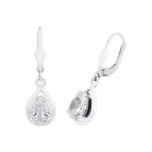 Produktbild: Amor Ohrhänger 925 Sterling Silber Damen Ohrschmuck, mit Zirkonia synth., 2,8 cm, Silber, Kommt in Schmuck Geschenk Box, 2017173