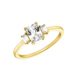 Produktbild: Amor Ring 925 Sterling Silber Damen Ringe, mit Zirkonia synth., Gold, Kommt in Schmuck Geschenk Box, 2035662