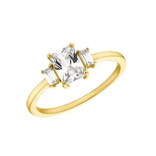 Produktbild: Amor Ring 925 Sterling Silber Damen Ringe, mit Zirkonia synth., Gold, Kommt in Schmuck Geschenk Box, 2035662