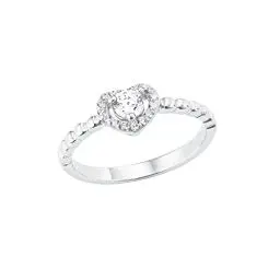 Produktbild: Amor Ring 925 Sterling Silber Damen Ringe, mit Zirkonia synth., Silber, Herz, Kommt in Schmuck Geschenk Box,
