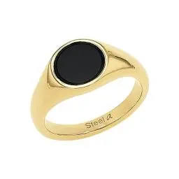 Produktbild: Amor Ring Edelstahl Unisex Damen Herren Ringe, Schwarz, Kommt in Schmuck Geschenk Box, 2037297