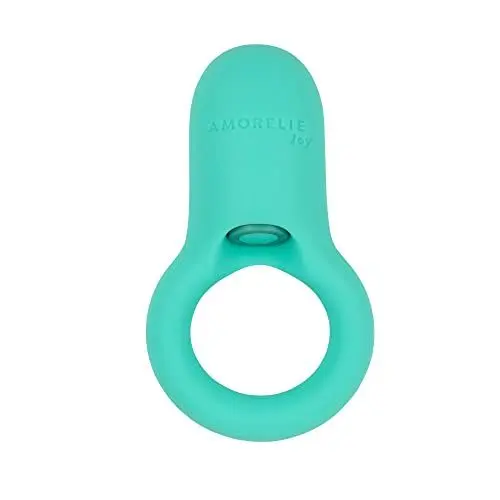 Produktbild: Dance von AMORELIE Joy - Wasserfester und Wiederaufladbarer Penis Ring aus Silikon und ABS, Türkis