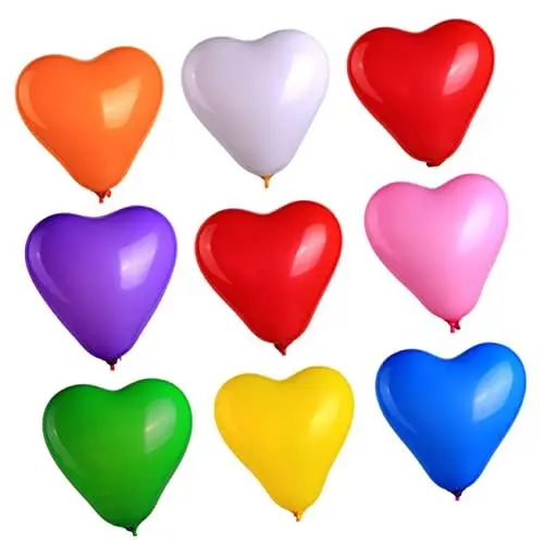 Produktbild: Amosfun 100St Hochzeitsballons Heliumballons Luftballons in Herzform Partyballons Latexballons