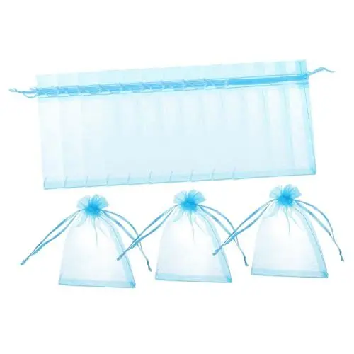 Produktbild: Amosfun 100st Geschenktüte Zur Taufe Kleine Netzbeutel Partygeschenkbeutel Kleine Netz-geschenktüten Netz-schmucktaschen Partygeschenktüte Bonbontüten Baby Kordelzug Organza Schmuckbeutel