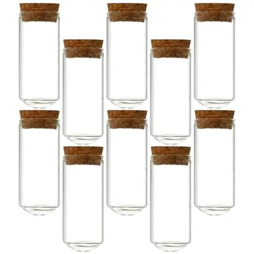 Produktbild: Amosfun Set Mit 10 Kleinen Glasgefäßen Und Korkenflaschen Zur Präsentation Für Dekorationswünsche
