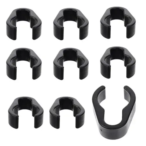 Produktbild: Amosfun 10St Mikrofonclip Mikrofonkabelklemmen Mikrofon Zubehör Kabelclip baumgurt zum anbinden Klammern eine Armatur Clip für Kabelorganisator Klemmen für Mikrofonkabel Boom