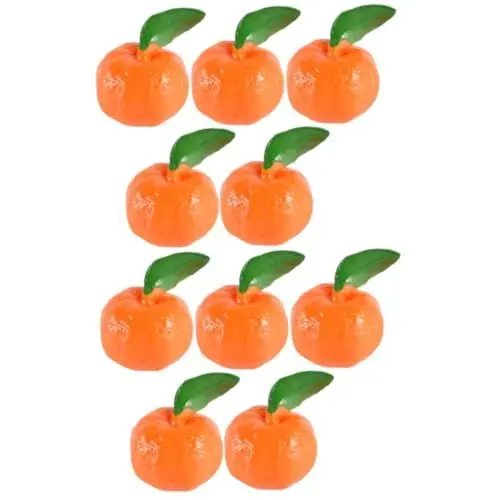 Produktbild: Amosfun 10 STK Obst orange Modell Kognitionsspielzeug für Kinder Simulation Orangen winzige Orangen hühner Spielzeug kinderknallzeug Spielzeuge Orangenspielzeug Fruchtornament PVC