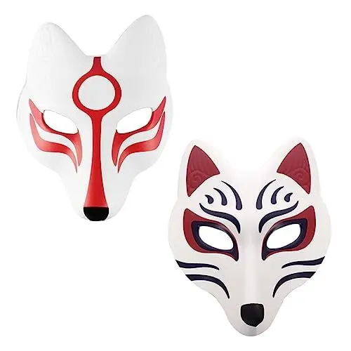Produktbild: Amosfun 10 Stk Fuchs Maske Fuchs Cosplay-zubehör Ball Ball Masken Anime-masken Japanische Halloween-masken Katzenmasken Halloween-party-masken Samurai-maske Klassisch Eva Anbe Fräulein