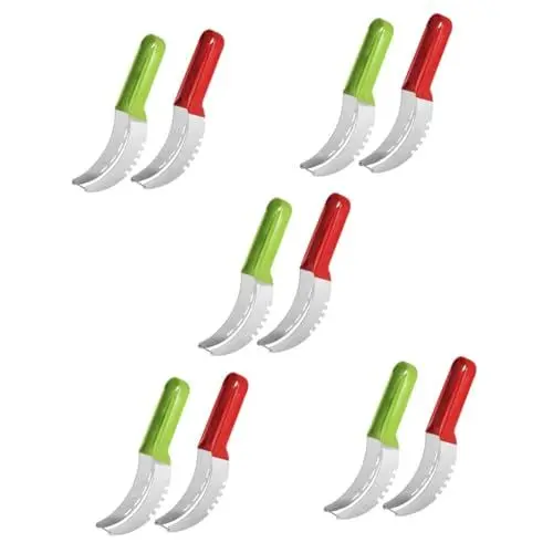 Produktbild: Amosfun 10 Stk Wassermelone Melonenportionierer Apfelschneider Gabelschneider Für Wassermelonen Lustige Frucht Salatmelonenballer Wassermelonenschaufel Werkzeug Rostfreier Stahl