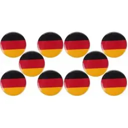 Produktbild: Amosfun 10 Stück Deutschland Flag Brosche - Deutscher Flaggenstift mit Brosche Brustnadel, Anstecknadel für Kleidung, elegant für festliche Anlässe