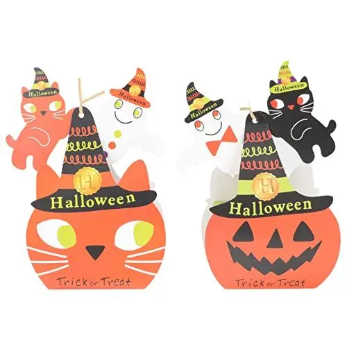 Produktbild: Amosfun 10 Stück Kartons Halloween-süßigkeiten-box Hexenhut Begünstigt Süßigkeitenbehälter Kürbis-schatzkisten Zombie-goodie-bags Snackverpackungen Hexendekor Papiertüte Lustig Urlaub