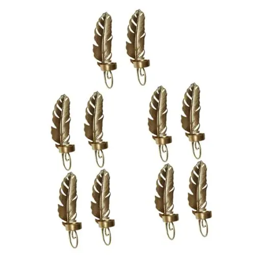 Produktbild: Amosfun 10 Stück Wand Kerzenhalter Kerzen Wandleuchter Wand Kerzenständer Wandleuchte Kerzenhalter Wand Kerzenständer Wand Kerzenständer Party Kerzenständer Blatt Kerzenhalter