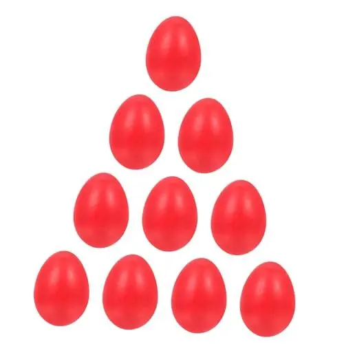 Produktbild: Amosfun 10 Stücke Holz Eier Handwerk Ostern Simulation Eier Rot Farbstoff Griechischen für Wohnkultur