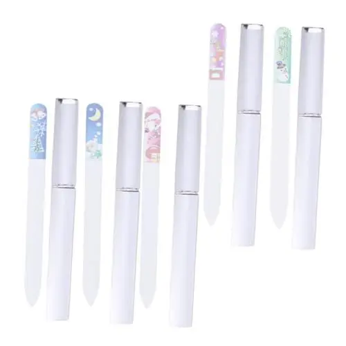 Produktbild: Amosfun 10st Weihnachtliche Nagelfeilen Aus Glas Verlängerungsgel-acryl-nägelfeilen Weihnachtsglas Nagelpflegewerkzeuge Acrylnägel Nagelfeilen Nagel Spatel Natürlich Nagelset Fräulein
