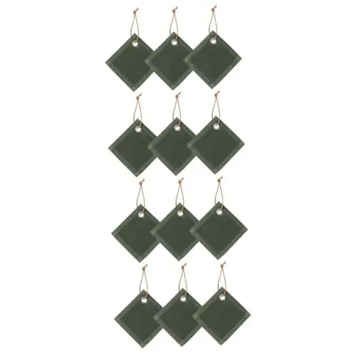 Produktbild: Amosfun 12 STK Camping-Untersetzer Tischsets Tassenpolster Bechermatten für zu Hause essgeschirr Outdoor outdoorgeschirr Untersetzer aus Anti-Rutsch-Cup-Pads Segeltuch Olive Green