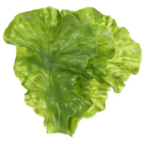 Produktbild: Amosfun Lebensechte Salatblatt Deko - 12er Set KüNstliche GemüSe Simulation Aus PVC FüR KüChe Und Wohnraum, Ideal FüR Dekoration Und Kaufladen ZubehöR