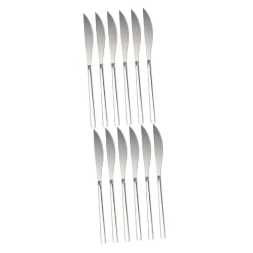Produktbild: Amosfun 12 Stk Edelstahlmesser Ergonomischer Marmeladenverteiler Butter Zubehör Multifunktionaler Marmeladenverteiler Multifunktions-butterstreicher Erdnussstreuer Silver Rostfreier Stahl