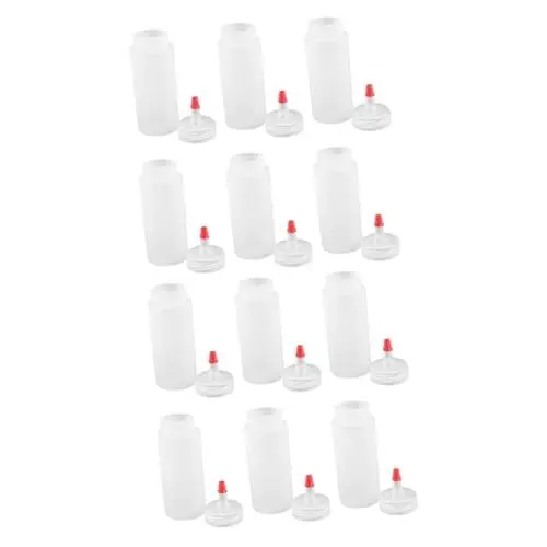 Produktbild: Amosfun 12 Stk Kapazität Spender leere Leimflaschen leere Ketchupflasche Leimspender Flasche Holzleim Flasche dosierflaschen plastikflasche Squeeze-Flaschen Messkolben Trinkflasche