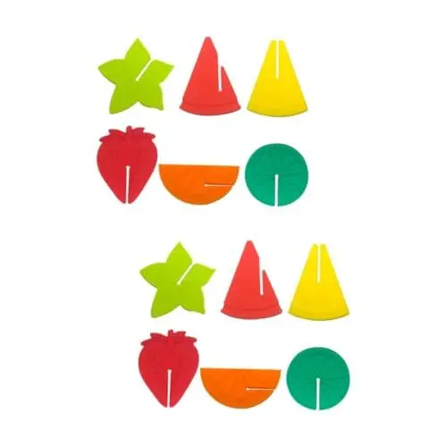 Produktbild: Amosfun 12 Stk Weinglas-marker Obst Fruchtcocktail Tassenkennungen Weinetiketten Etiketten Für Weinflaschen Cocktailzubehör Marker Für Fruchtgetränke Getränkemarker Weinmarker Kieselgel