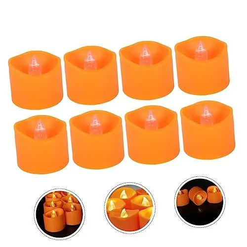 Produktbild: Amosfun 12er-pack -halloween-kerzen Für „süßes Oder Saures“ Dekorative -teelichter Kreative Kürbisform Für Party