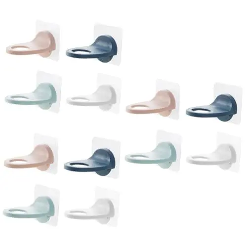 Produktbild: Amosfun 12 Stück 1 Speicherhalter Wandregale Weiß Shampoo-spender Für Die Dusche Halterung Für Seifenspender Handseifenflaschenhalter Duschgel-displayhalter Ständer Für Pumpflaschen