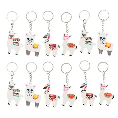 Produktbild: Amosfun 12 Stücke Alpaka Schlüsselanhänger Dekorative Tier Anhänger Schlüsselanhänger Hängen Schlüsselanhänger Charms Dekorationen für Tasche Handtasche Rucksack