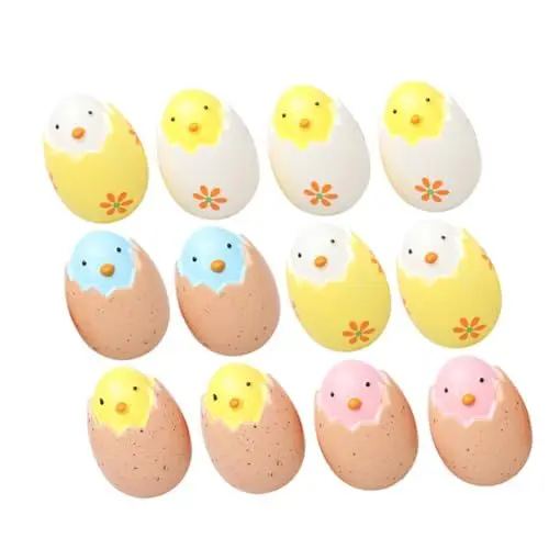 Produktbild: Amosfun 12st Osterdekoration Eiförmige Baumdekoration Zum Aufhängen Osterparty Gefallen Gastgeschenke Für Ostern Hängende Verzierung Der Osterszene Einrichtung Im Festivalstil Plastik