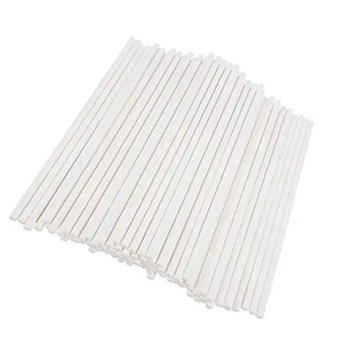 Produktbild: Amosfun 150 Stück Papier Lollipop Sticks für Cake Pops und Selbstgemacht Bastelprojekte Weiß für Geburtstagspartys und Süßigkeiten